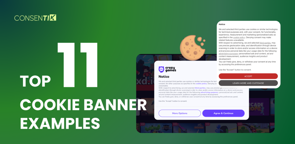 11 Cookie Banner examples