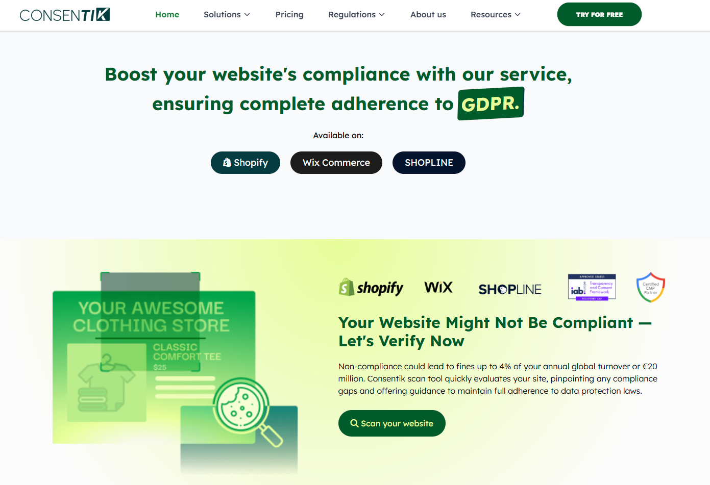 Consentik Website Screenshot