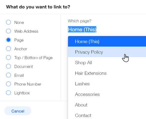 Link to Your Privacy Policy