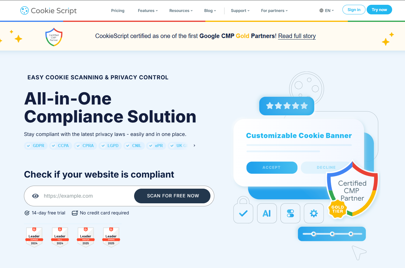 CookieScript: Feature-Rich with Better Automation