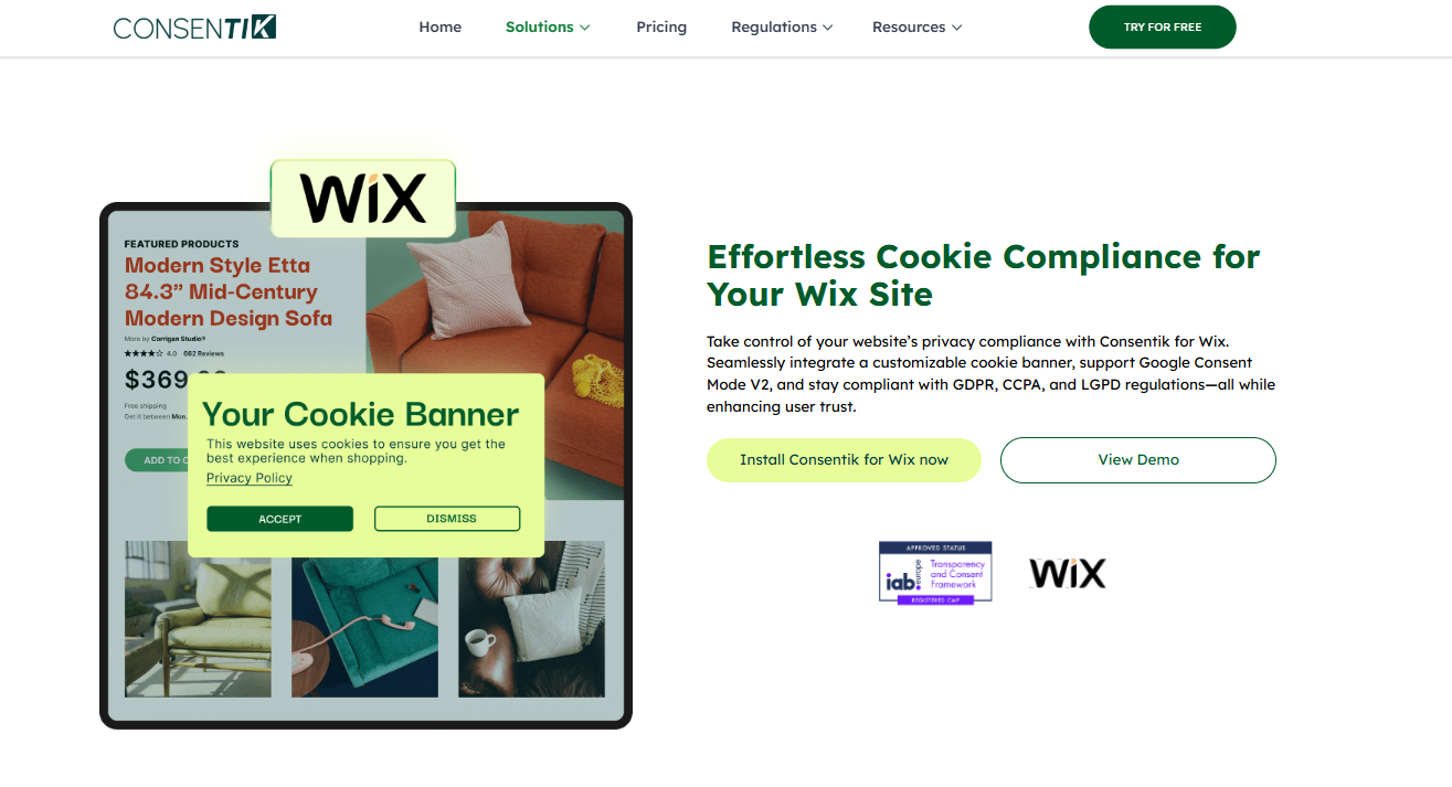 consentik wix website