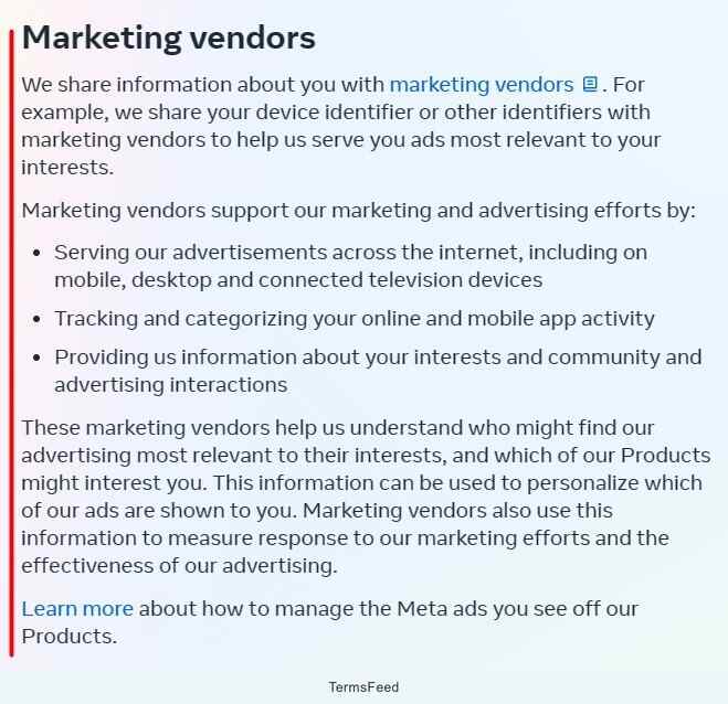 Third-Party Vendors