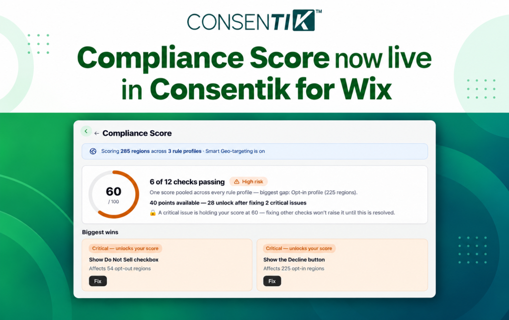 Is Your Cookie Banner Actually Compliant? Introducing Compliance Score for Wix