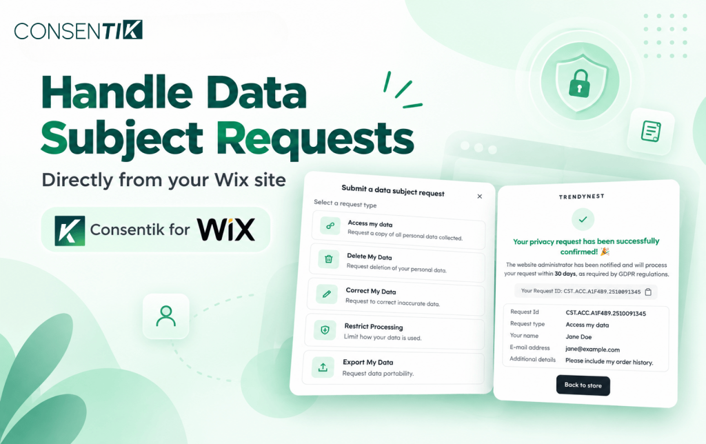 Handle Customer Privacy and DSAR Requests Directly from Your Wix Site