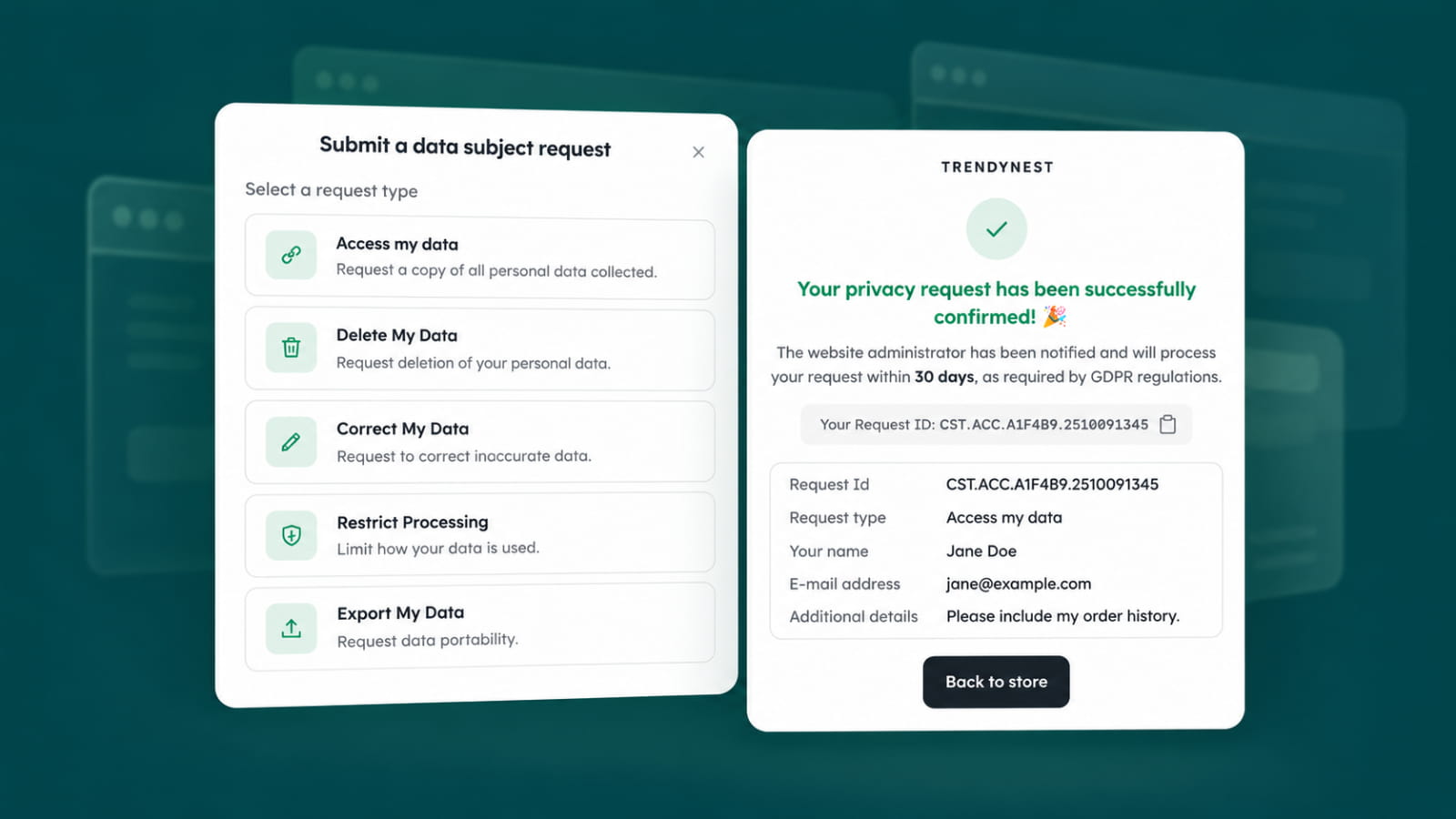 privacy data requests